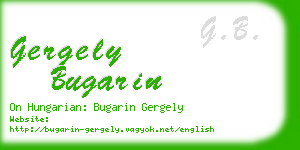 gergely bugarin business card